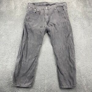 Levis 505 Regular Fit Jeans Mens W40‎ L30 Gray Denim Pants